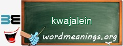 WordMeaning blackboard for kwajalein